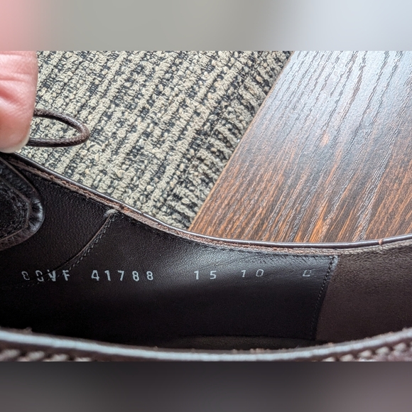 Salvatore Ferragamo Brown Leather Cap Toe Brogue Oxford Dress Shoes - Picture 5 of 10